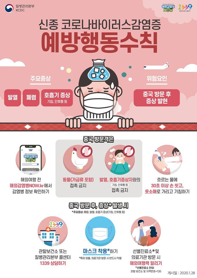 우한폐렴주의 포스터